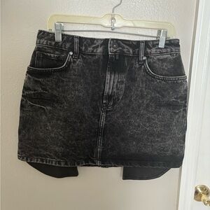 032c denim mini skirt